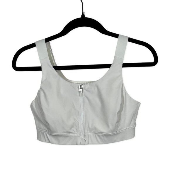 Outdoor Voices Powerhouse White Zip Sports Bra-Size L/XL C cup - Picture 5 of 10